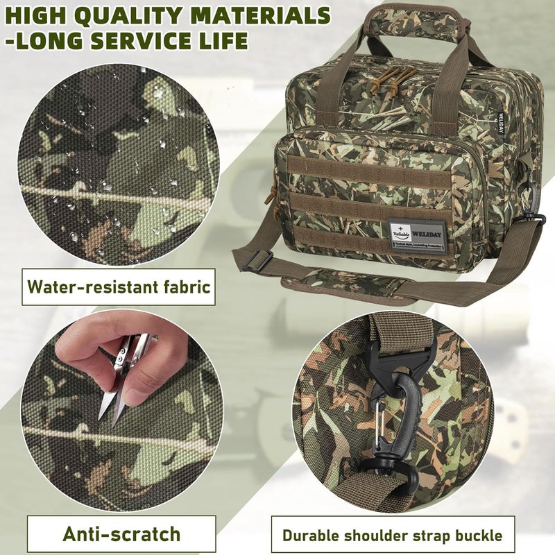 WELIDAY Gun Range Bag, Tactical 2 Pistol Bag for Handguns and Ammo, Firearm Shooting Case with Multi-Pockets, Duffle Bag for Shooting & Outdoor Hunting - Image 5